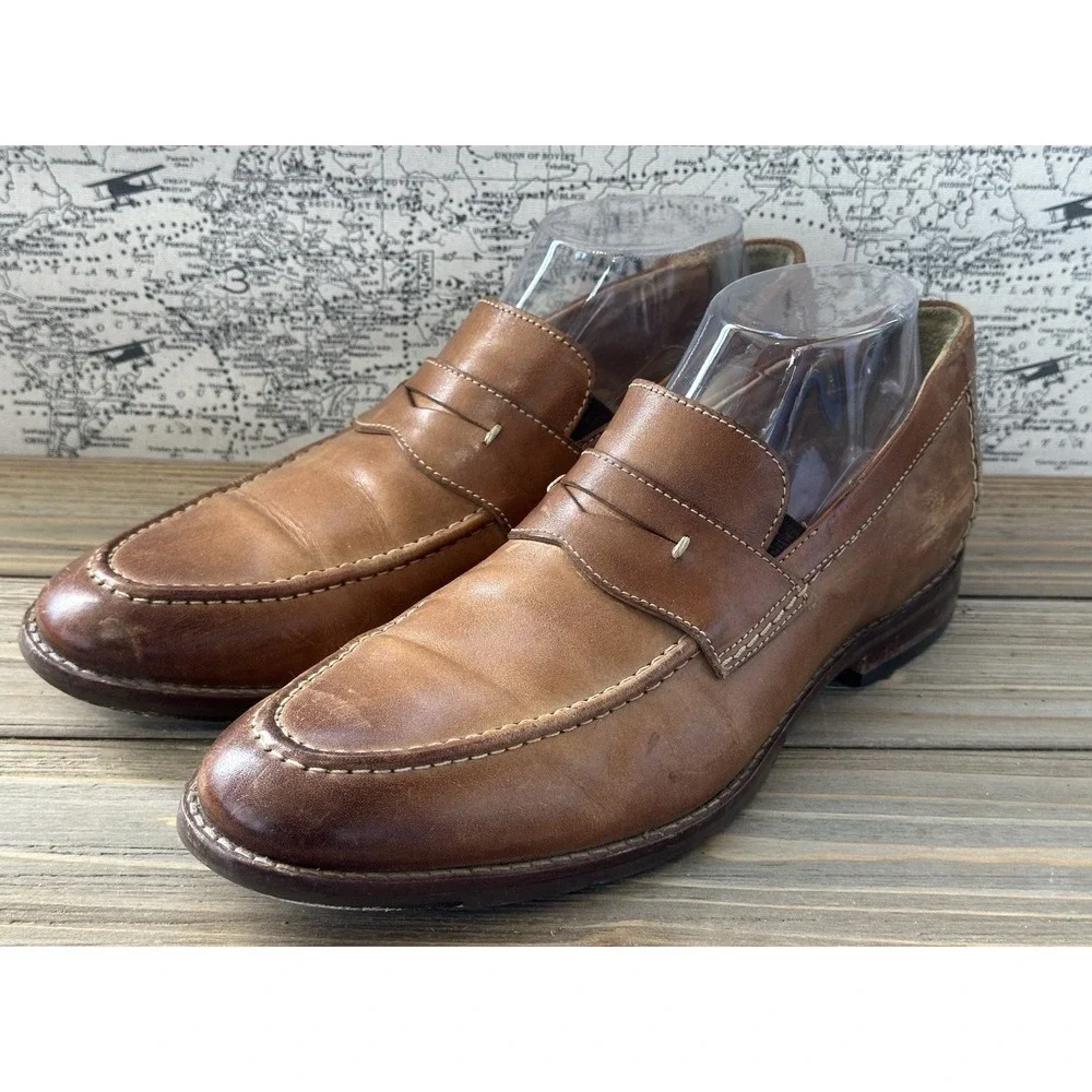 Johnston & Murphy Dress Loafers Shoes Brown Leather Men's 8 M Business Office